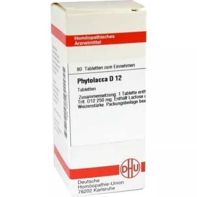 PHYTOLACCA D 12 tabletter, 80 pc