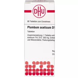 PLUMBUM ACETICUM D 12 tabletter, 80 st