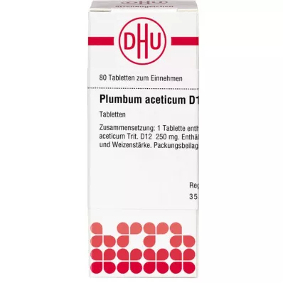 PLUMBUM ACETICUM D 12 tabletter, 80 st