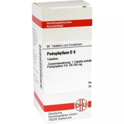 PODOPHYLLUM D 6 tabletter, 80 pc