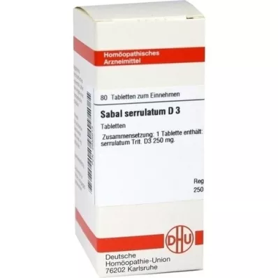 SABAL SERRULATUM D 3 tabletter, 80 pc