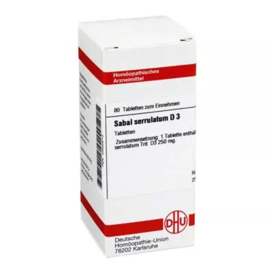 SABAL SERRULATUM D 3 tabletter, 80 pc
