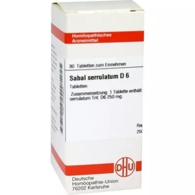 SABAL SERRULATUM D 6 tabletter, 80 pc