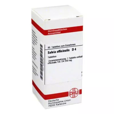 SALVIA OFFICINALIS D 4 tabletter, 80 pc