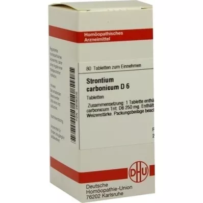 STRONTIUM CARBONICUM D 6 tabletter, 80 pc