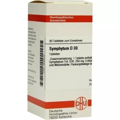 SYMPHYTUM D 30 tabletter, 80 pc