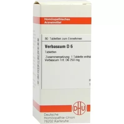 VERBASCUM D 6 tabletter, 80 pc