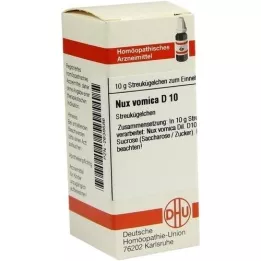 NUX VOMICA D 10 globuli, 10 g