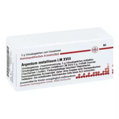 ARGENTUM METALLICUM LM XVIII Globuli, 5 g ARGENTUM METALLICUM LM XVIII Globuli, 5 g