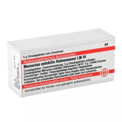 MERCURIUS SOLUBILIS Hahnemanni LM VI Globuli, 5 g MERCURIUS SOLUBILIS Hahnemanni LM VI Globuli, 5 g
