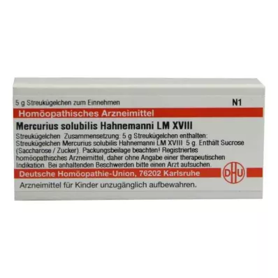 MERCURIUS SOLUBILIS Hahnemanni LM XVIII Globuli, 5 g MERCURIUS SOLUBILIS Hahnemanni LM XVIII Globuli, 5 g