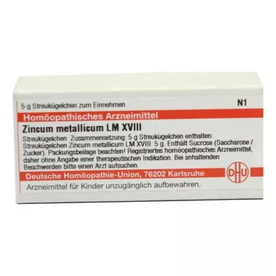 ZINCUM METALLICUM LM XVIII Globuli, 5 g