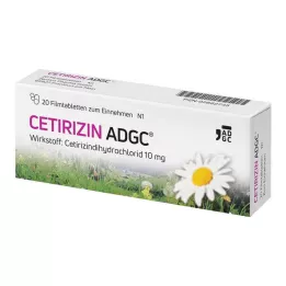 CETIRIZIN ADGC Filmdragerade tabletter, 20 st