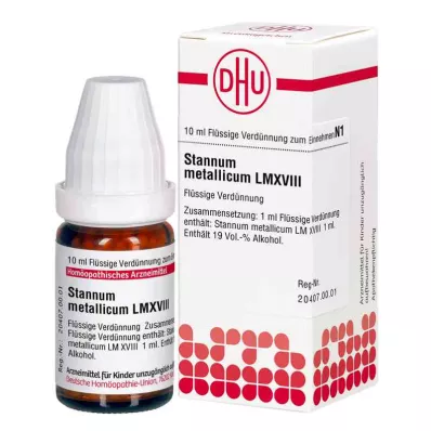 STANNUM METALLICUM LM XVIII Spädning, 10 ml STANNUM METALLICUM LM XVIII Spädning, 10 ml