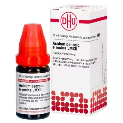 ACIDUM BENZOICUM e resina LM XII Spädning, 10 ml ACIDUM BENZOICUM e resina LM XII Spädning, 10 ml