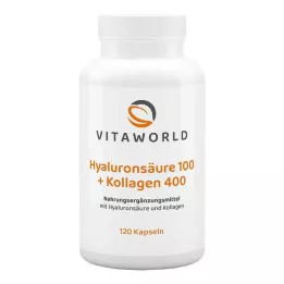 HYALURONSÄURE 100+Collagen 400 kapslar, 120 kapslar