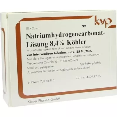 NATRIUMHYDROGENCARBONAT-Lösning 8,4% Köhler, 10X20 ml