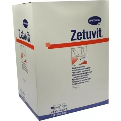 ZETUVIT Absorberande kompresser sterila 10x10 cm, 25 st