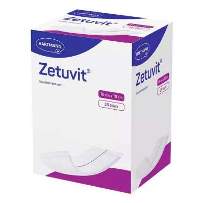 ZETUVIT Absorberande kompresser sterila 10x10 cm, 25 st ZETUVIT Absorberande kompresser sterila 10x10 cm, 25 st
