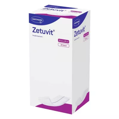 ZETUVIT Absorberande kompresser sterila 10x20 cm, 25 st ZETUVIT Absorberande kompresser sterila 10x20 cm, 25 st