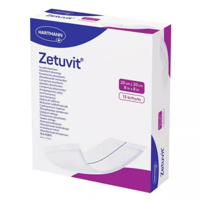 ZETUVIT Absorberande kompresser sterila 20x20 cm, 15 st ZETUVIT Absorberande kompresser sterila 20x20 cm, 15 st