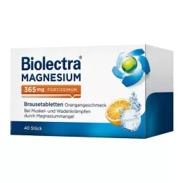 BIOLECTRA Magnesium 365 mg fortissimum Apelsin, 40 st
