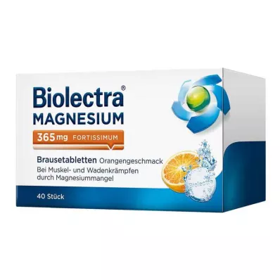 BIOLECTRA Magnesium 365 mg fortissimum Apelsin, 40 st