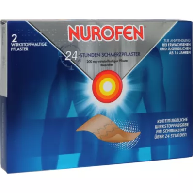 NUROFEN 24 timmars smärtplåster 200 mg, 2 st