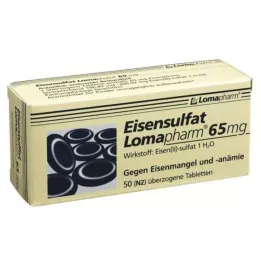 EISENSULFAT Lomapharm 65 mg överdragen tablett, 50 st