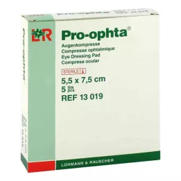 PRO-OPHTA Kompresser 5,5x7,5 cm sterila enstaka, 5 st