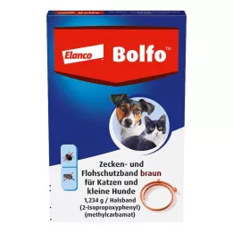 BOLFO Loppskyddsband brun för små hundar/katter, 1 st