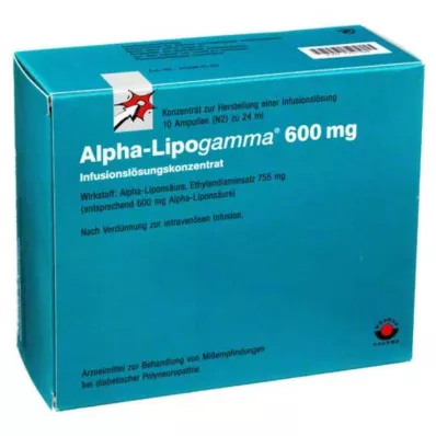 ALPHA-LIPOGAMMA 600 mg koncentrat av infusionslösning, 10X24 ml ALPHA-LIPOGAMMA 600 mg koncentrat av infusionslösning, 10X24 ml