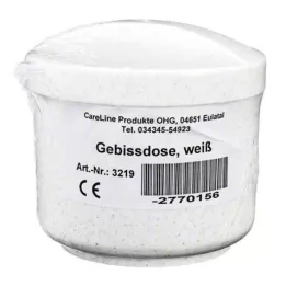 GEBISSDOSE med insats och lock vitt, 1 st