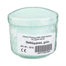 GEBISSDOSE med insats och lock grön, 1 st
