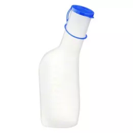 URINFLASCHE Man plast 1 l m.lock mjölkaktig, 1 st