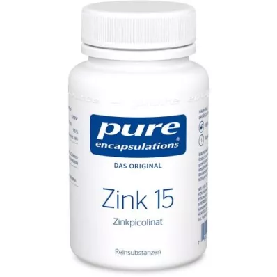 PURE ENCAPSULATIONS Zink 15 Zink Picolinate Kapslar, 180 Kapslar