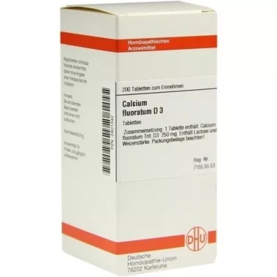 CALCIUM FLUORATUM D 3 tabletter, 200 pc