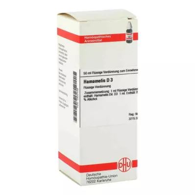 HAMAMELIS D 3 Utspädning, 50 ml HAMAMELIS D 3 Utspädning, 50 ml