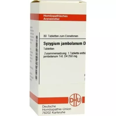 SYZYGIUM JAMBOLANUM D 4 tabletter, 80 pc
