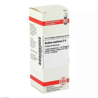 ACIDUM OXALICUM D 6 Utspädning, 20 ml