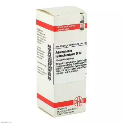 ADRENALINUM HYDROCHLORICUM D 12 Utspädning, 20 ml