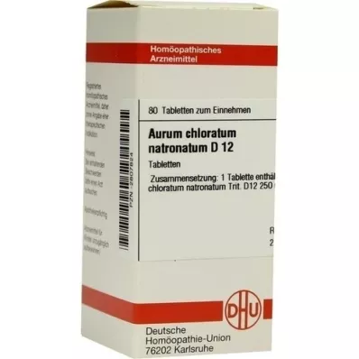AURUM CHLORATUM NATRONATUM D 12 tabletter, 80 st