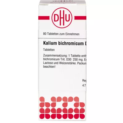 KALIUM BICHROMICUM D 30 tabletter, 80 pc