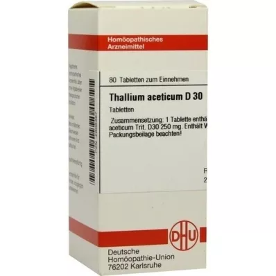 THALLIUM ACETICUM D 30 tabletter, 80 pc