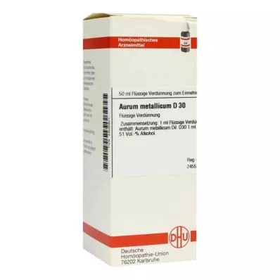 AURUM METALLICUM D 30 Utspädning, 50 ml AURUM METALLICUM D 30 Utspädning, 50 ml