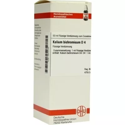 KALIUM BICHROMICUM D 4 utspädning, 50 ml