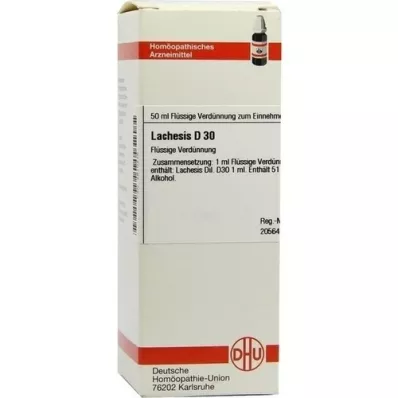 LACHESIS D 30 Utspädning, 50 ml