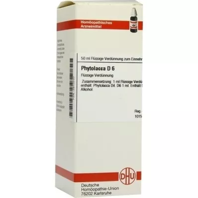 PHYTOLACCA D 6 Utspädning, 50 ml