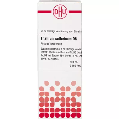 THALLIUM SULFURICUM D 6 Utspädning, 50 ml