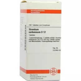 STRONTIUM CARBONICUM D 12 tabletter, 200 st